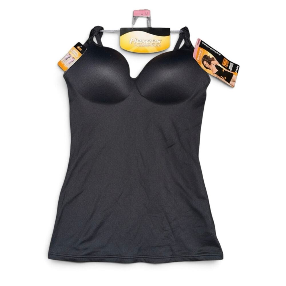 NWT Maidenform Flexees Skinny Everyday Shaping Cami Black Large